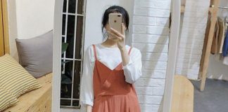 Muôn kiểu mix áo phông với váy 2 dây làm điêu đứng các nàng